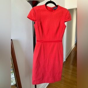 LANVIN Coral Scuba Light Dress xs 0 red neon
